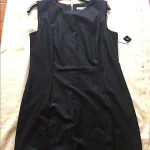Work navy blue dress